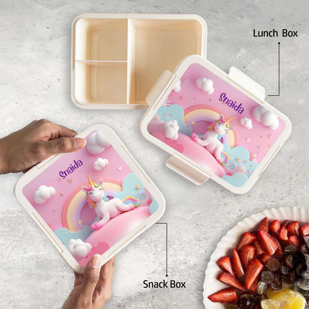 Return Gift - Custom Lunch Box and Snack Box - Chatterbox Labels - Lunch Box