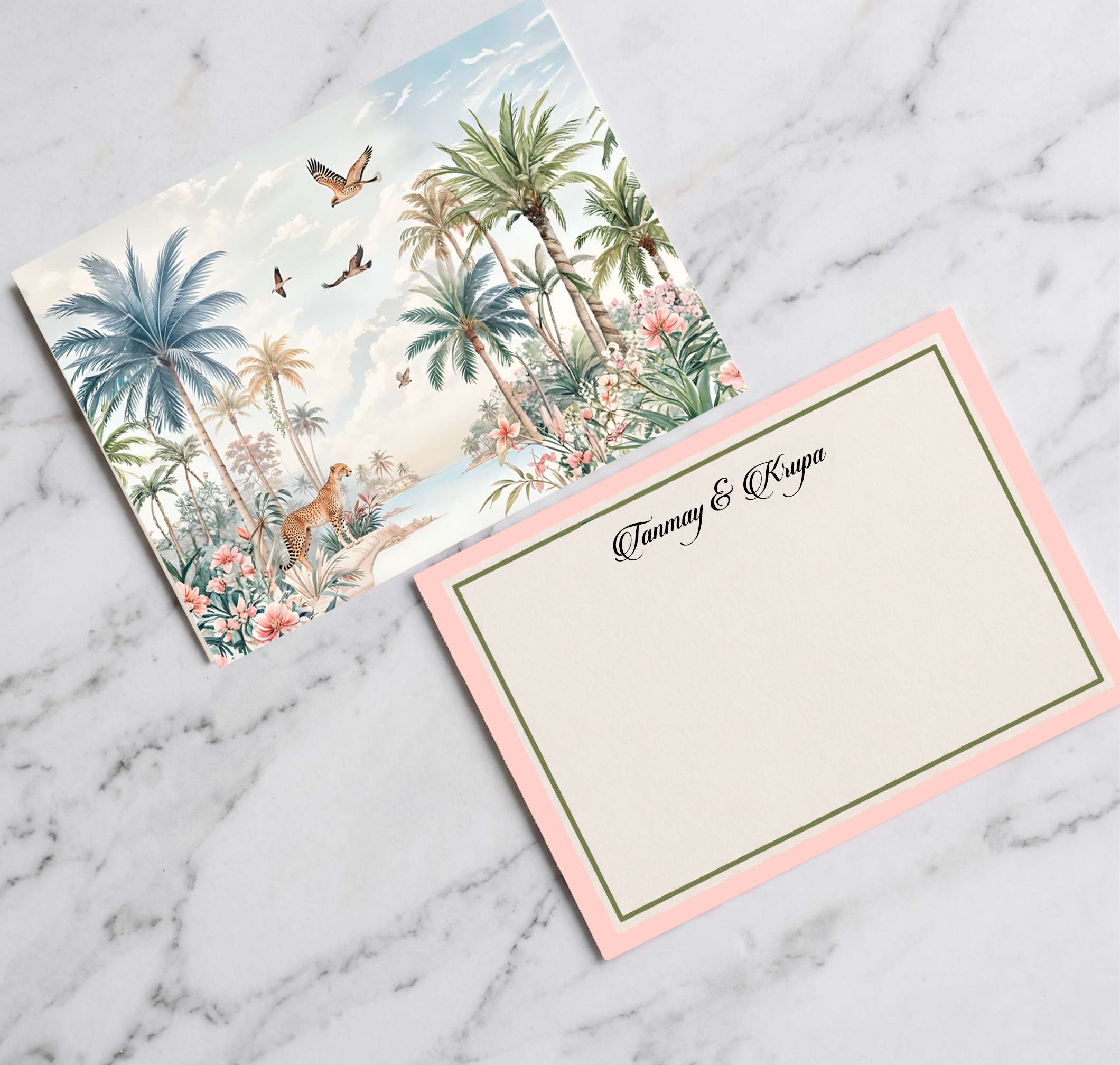 Personalised Note Cards With Envelopes - Pastel Paradise