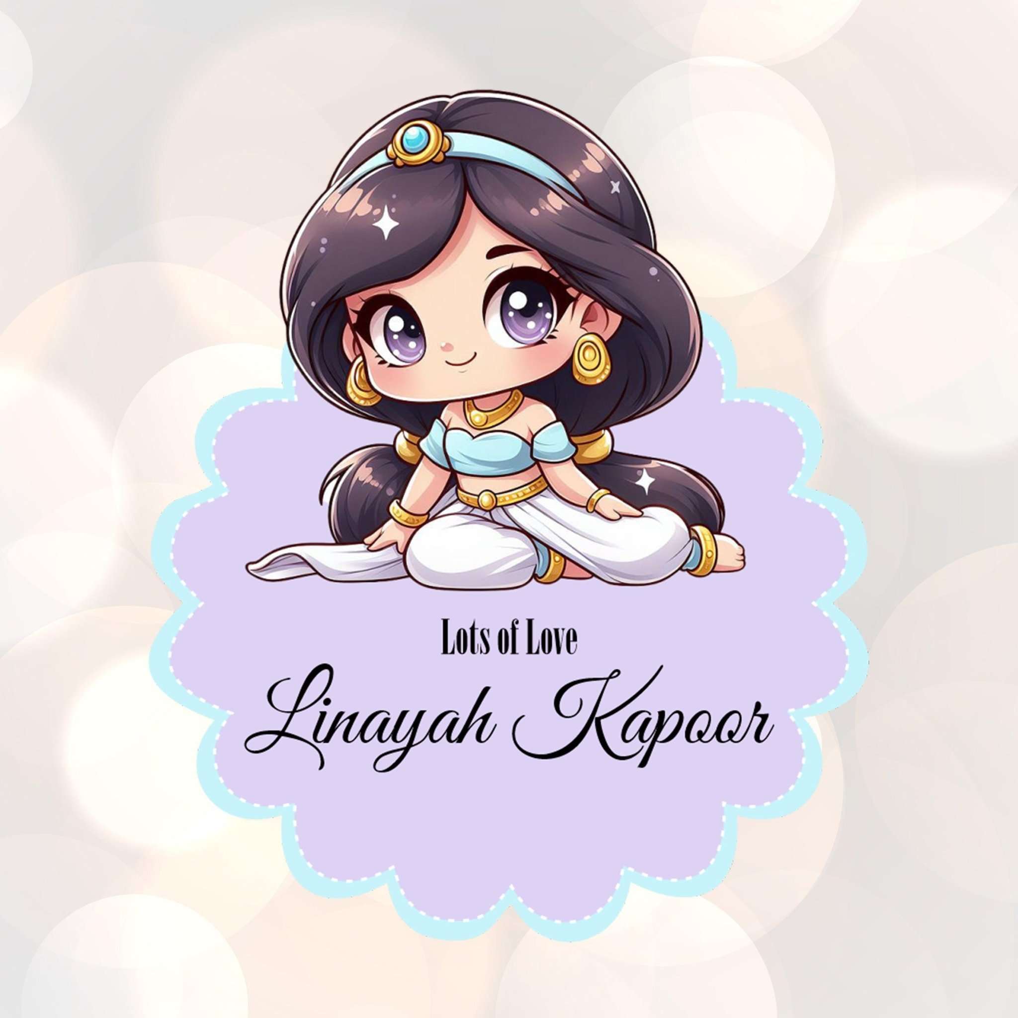 Die-Cut Gift Tags/Gift Labels - Princess Jasmine