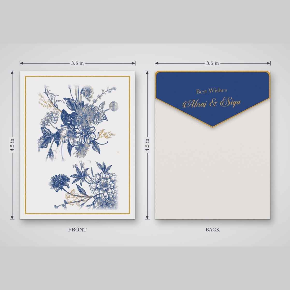 Luxe Gold Foil Money Envelopes - Blue Opulence