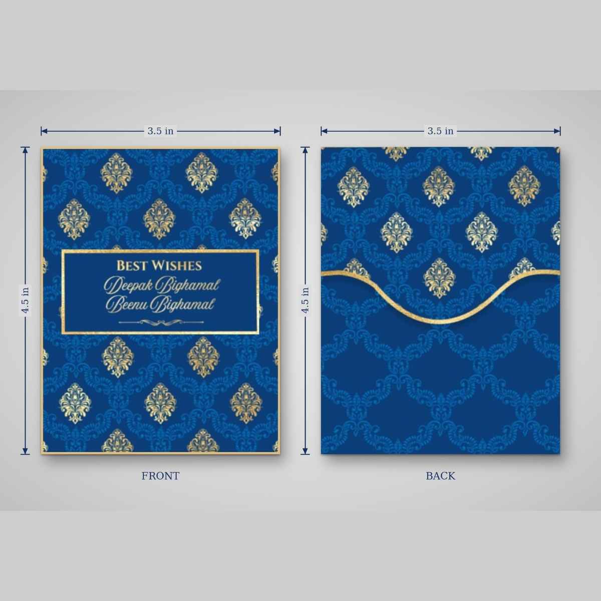 Luxe Gold Foil Money Envelopes- Opulent Blue & Gold