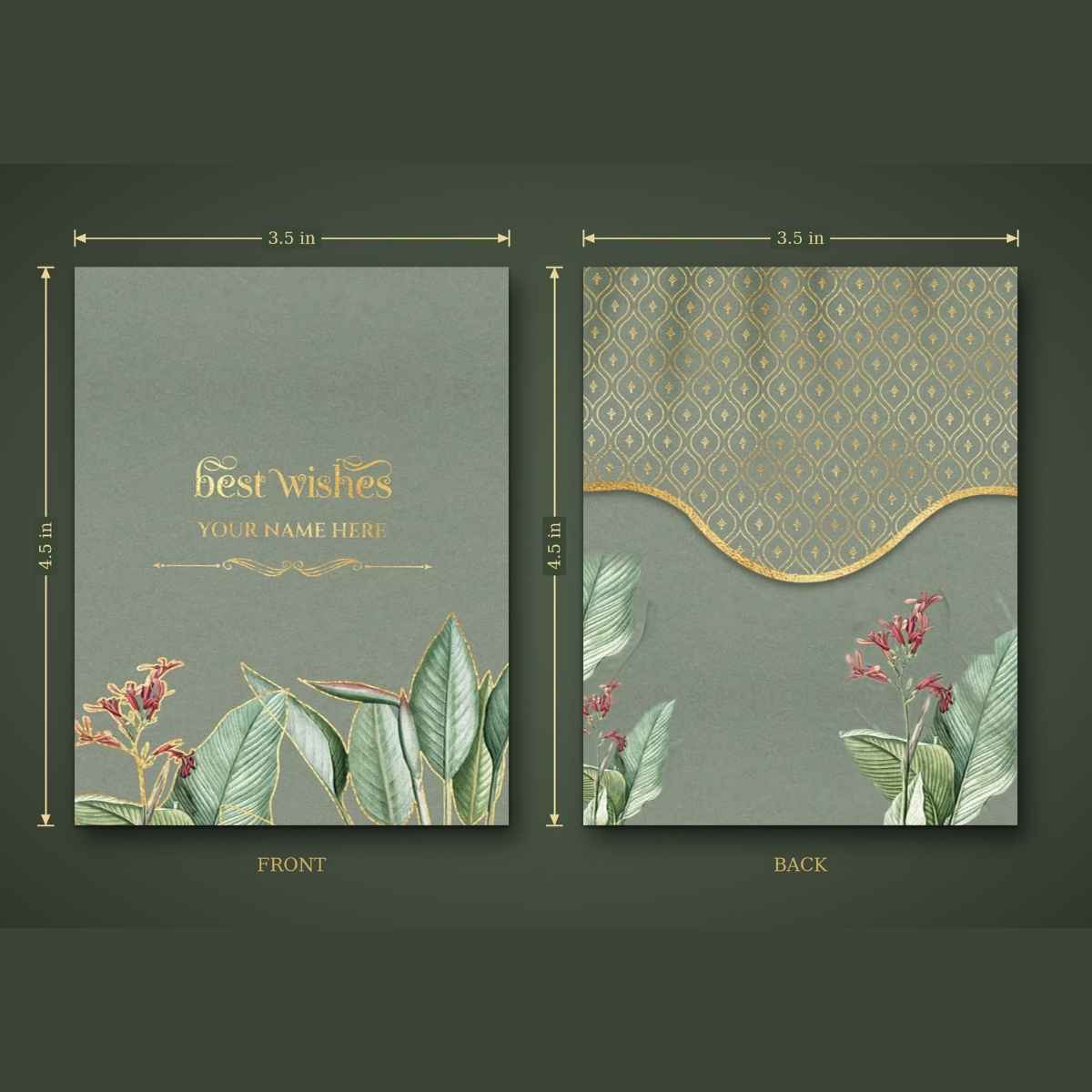 Luxe Gold Foil Money Envelopes - Tropical Gold