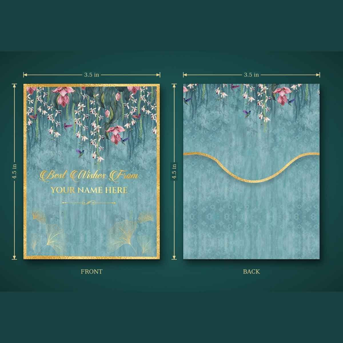 Luxe Gold Foil Money Envelopes -Royal Blooms
