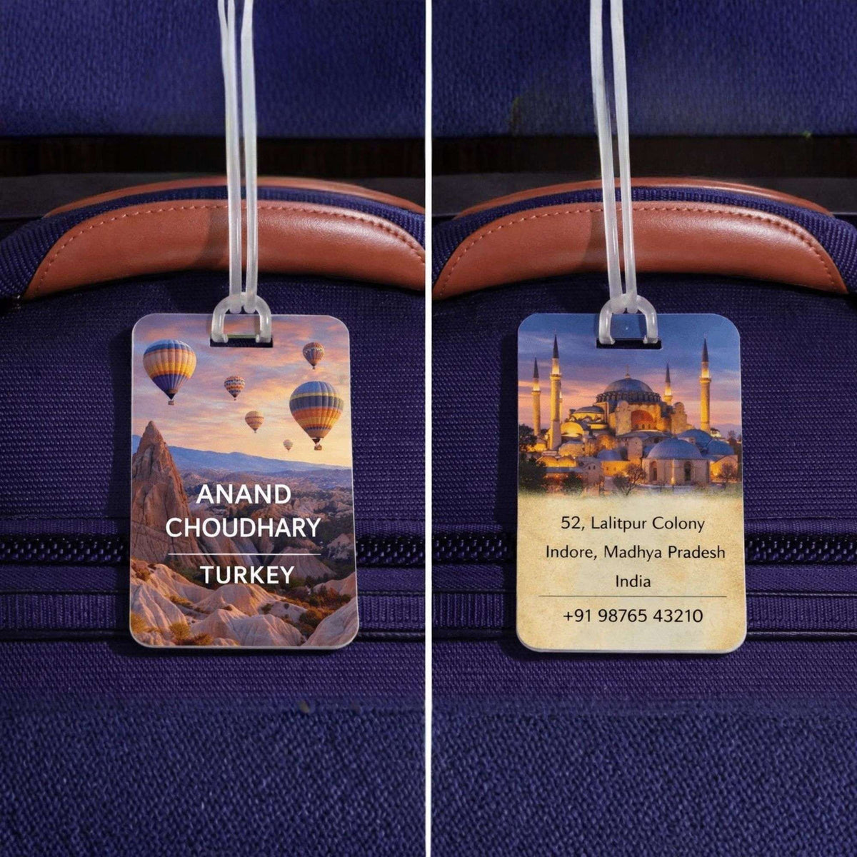 Personalised Luggage Tags - Turkey Design - Chatterbox Labels - Luggage Tags