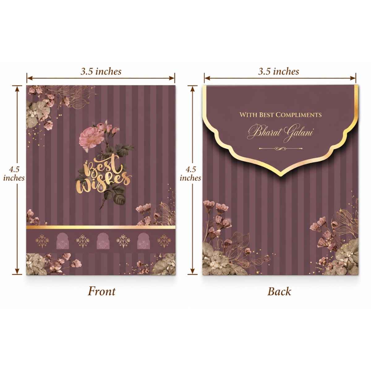 Luxe Gold Foil Money Envelopes - Aesthetic Rose