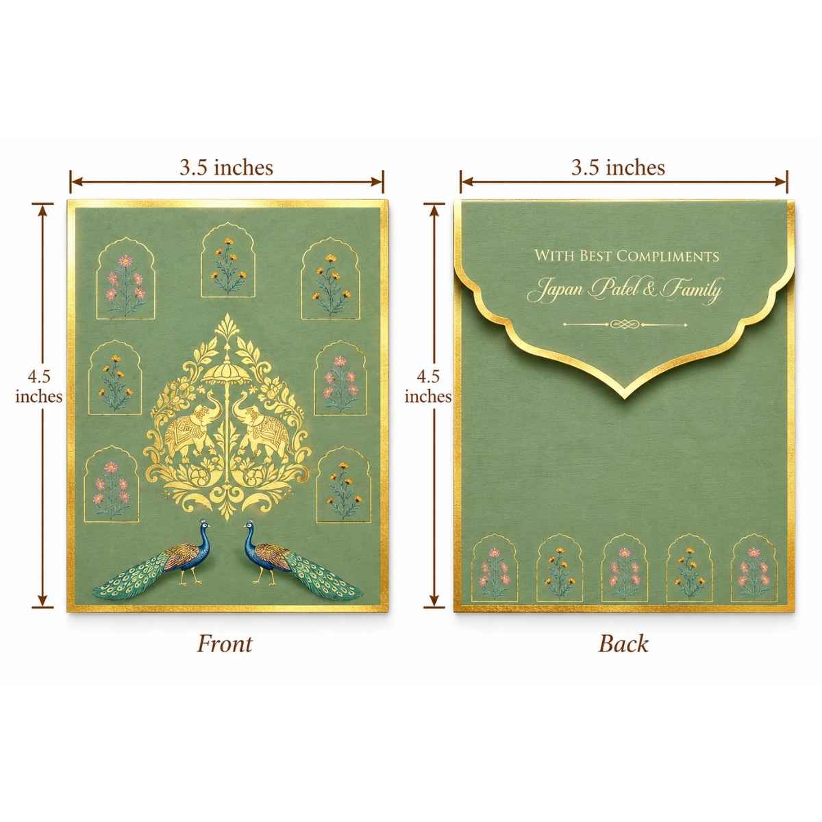 Luxe Gold Foil Money Envelopes - Emerald Royale