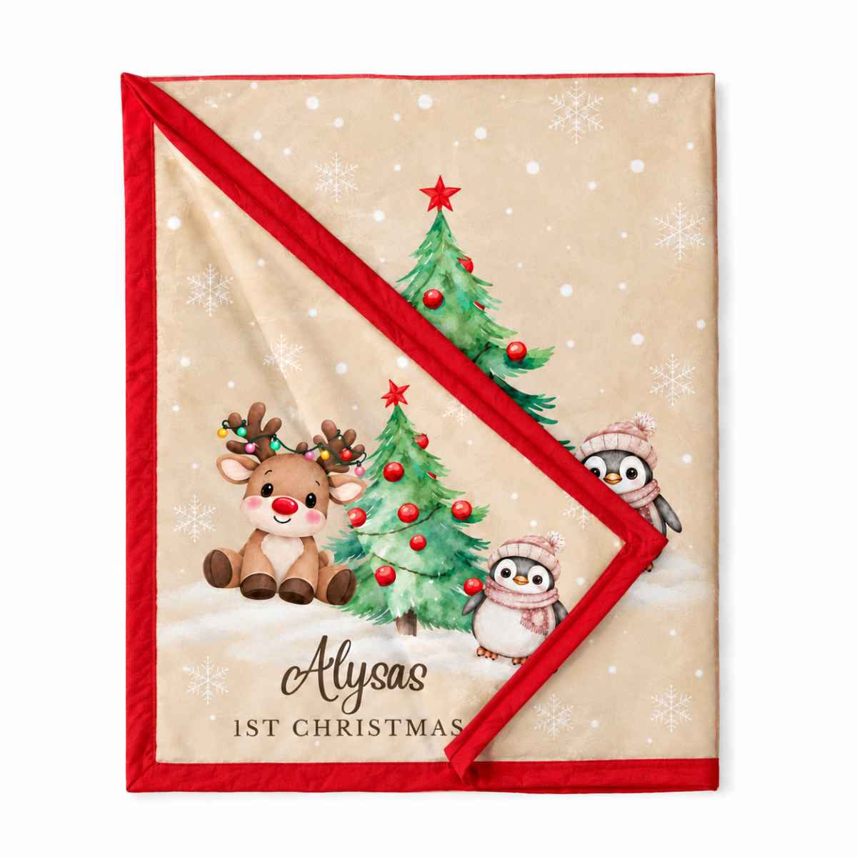 Perosnalised Cotton Blankets for Kids - A Little Christmas Hug