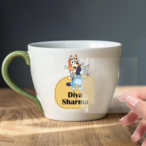 Personalised Embossed Stickers - Chatterbox Labels - Ink Transfer Labels