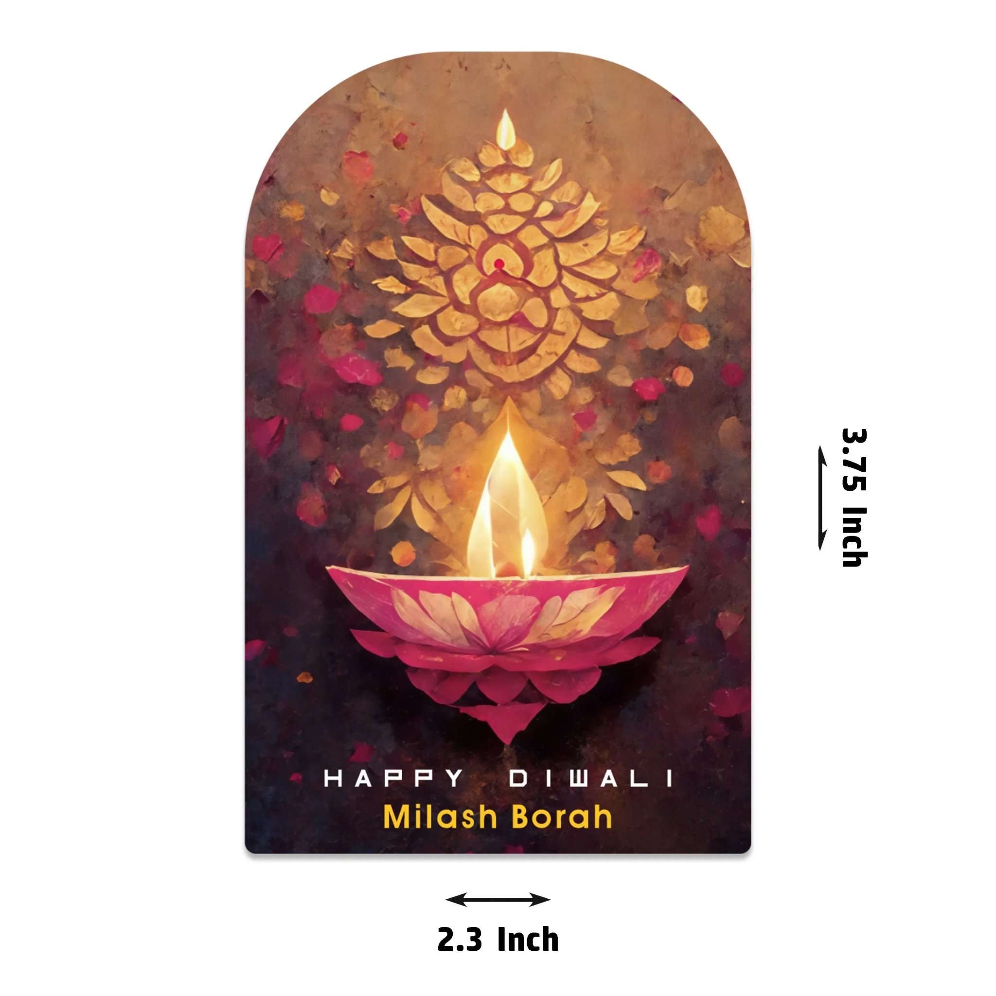 Happy Diwali Gift Tags/Gift Labels -Die-Cut Shape - Prakash Deep Design