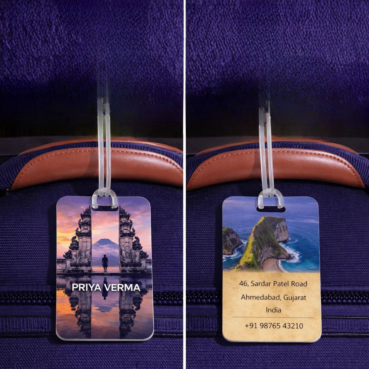Personalised Luggage Tags - Bali Design - Chatterbox Labels - Luggage Tags