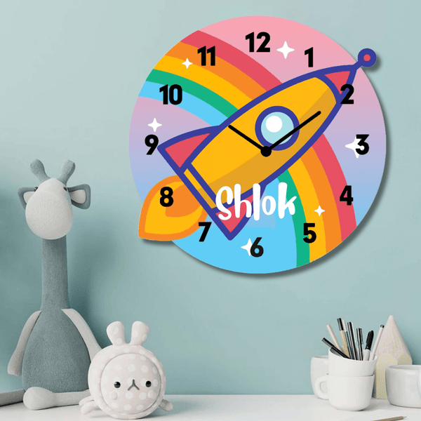 Personalised Acrylic Wall Clock - Astrotime - Chatterbox Labels - Wall Clock