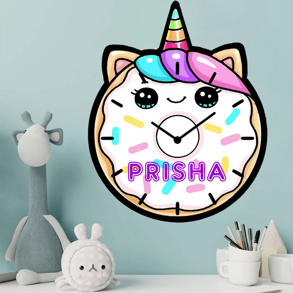 Personalised Acrylic Wall Clock - Uniclock Theme - Chatterbox Labels - Wall Clock