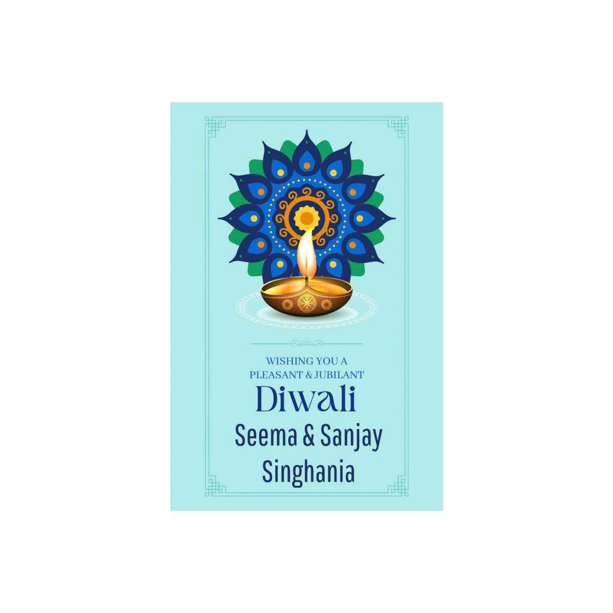 Happy Diwali Gift Tags/Gift Stickers - Diya Bliss