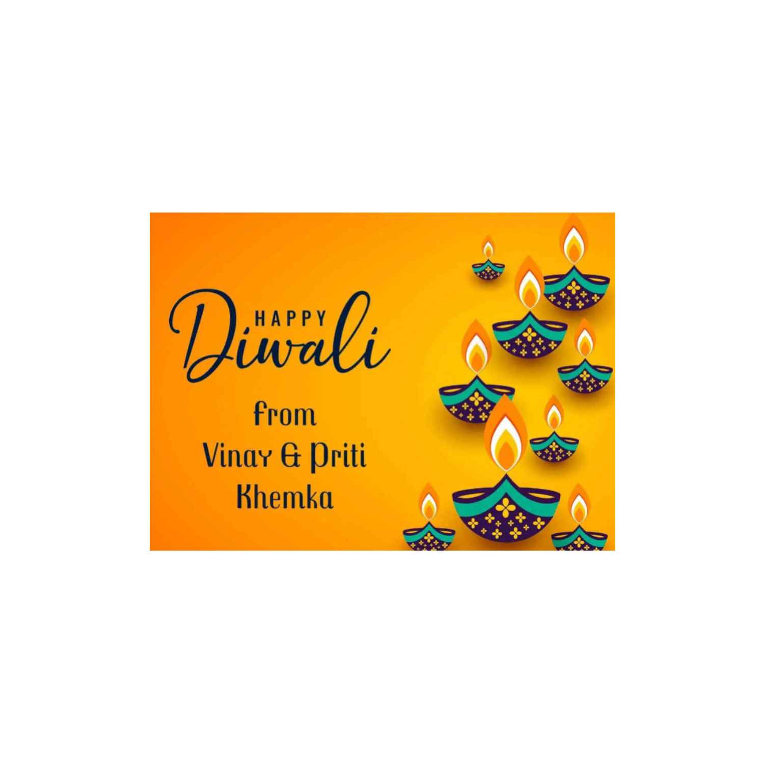 Happy Diwali Gift Tags/Gift Stickers - Motif diyas design