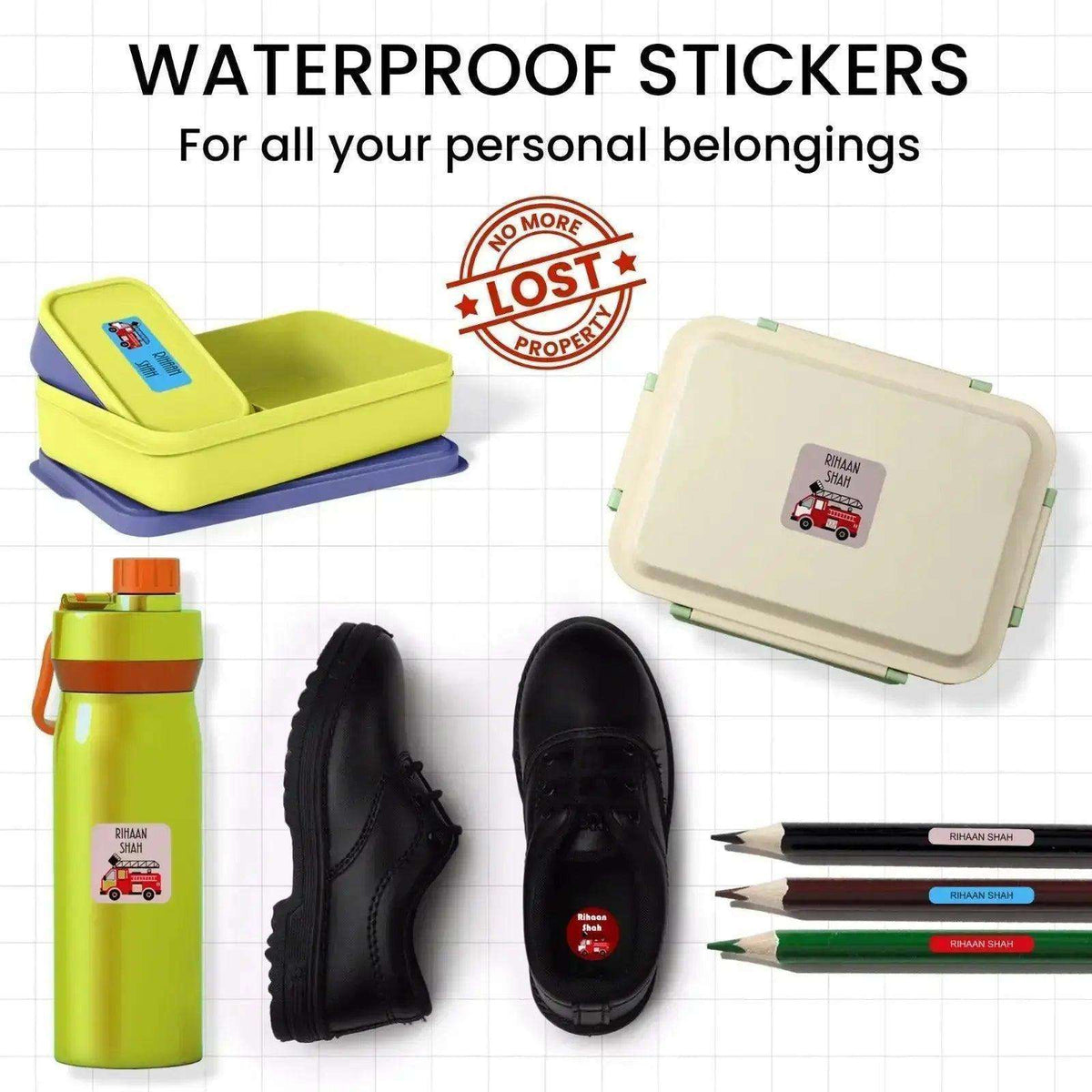 Assorted Shapes Waterproof Labels - Kuromi Anime - Chatterbox Labels - Personalised Waterproof Stickers - Opaque