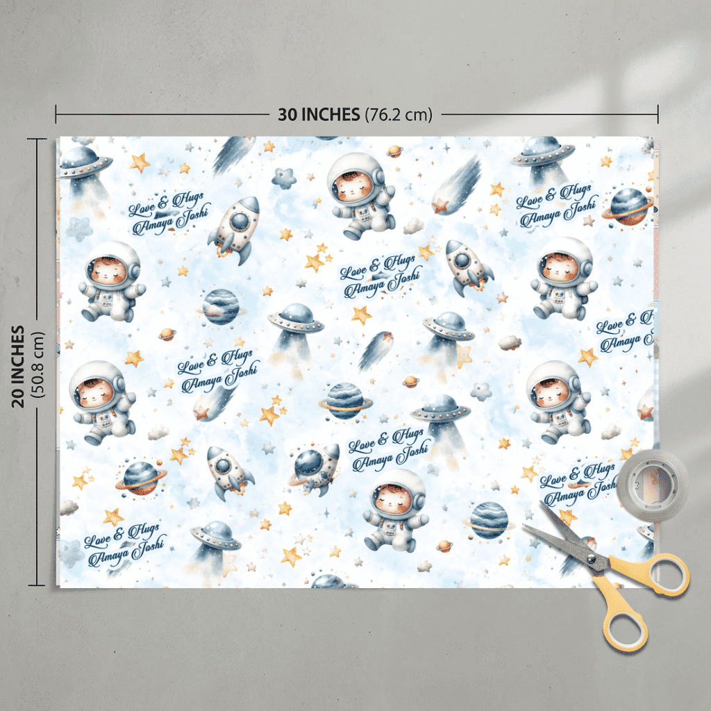 Custom Gift Wrapping Paper for Kids - Flying High - Chatterbox Labels - Wrapping Paper