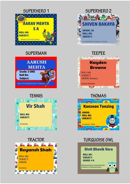 Book Labels & Stickers - Set of 20 - Chatterbox Labels - Book Labels