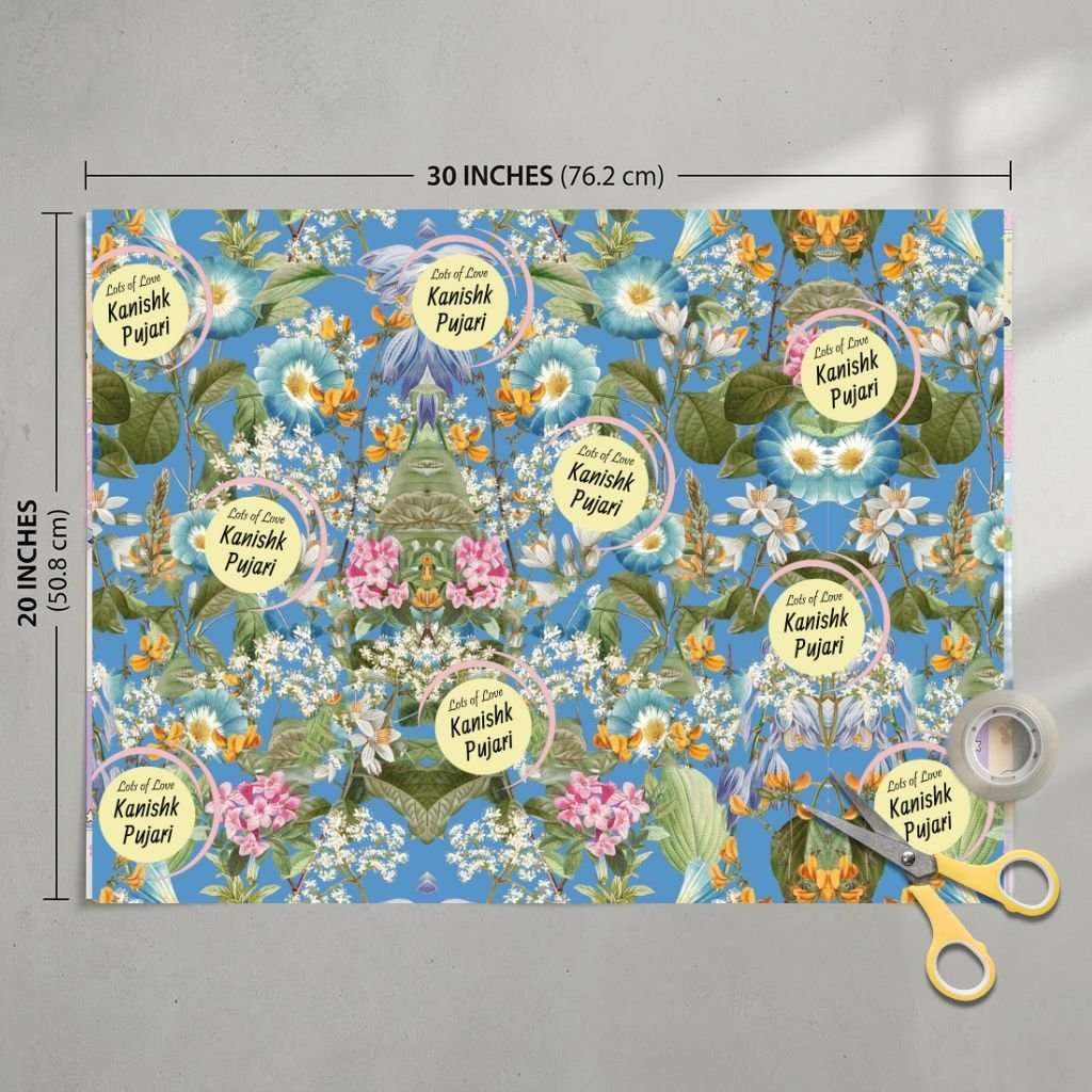 Custom Gift Wrapping Paper - Bespoke Whispering Blooms - Chatterbox Labels - Wrapping Paper