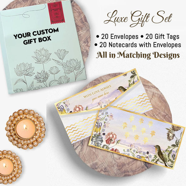 Luxe Diwali Gift Stationery Sets - Chatterbox Labels - Gift Tags