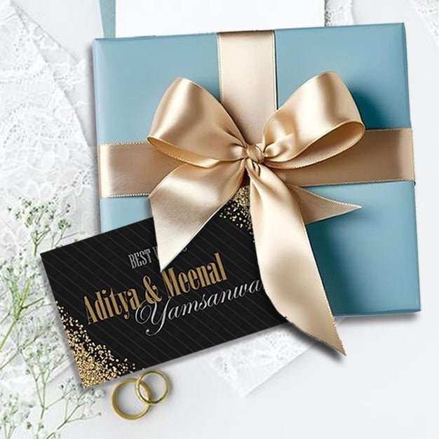 Gift tags / Gift Stickers - Black & Gold - Chatterbox Labels - Gift Tags
