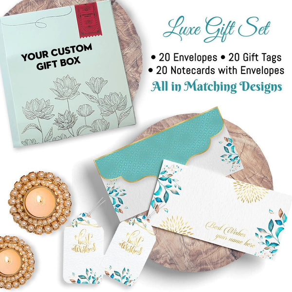 Luxe Diwali Gift Stationery Sets - Chatterbox Labels - Gift Tags