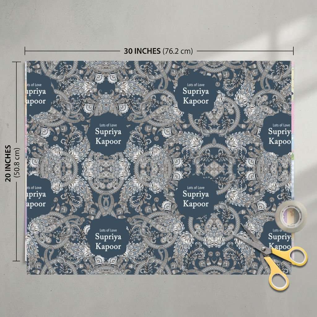 Custom Gift Wrapping Paper - Blue Mirage Design - Chatterbox Labels - Wrapping Paper