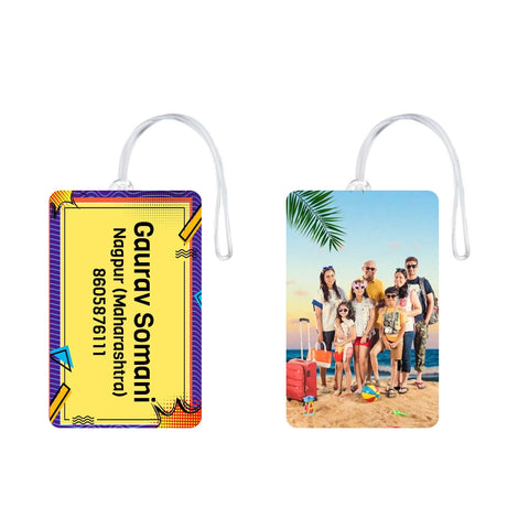 Custom Bag Tags with Photo - Set of 5