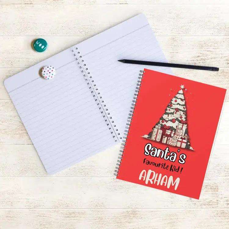 Personalised Notebook - A5 size - Christmas Design