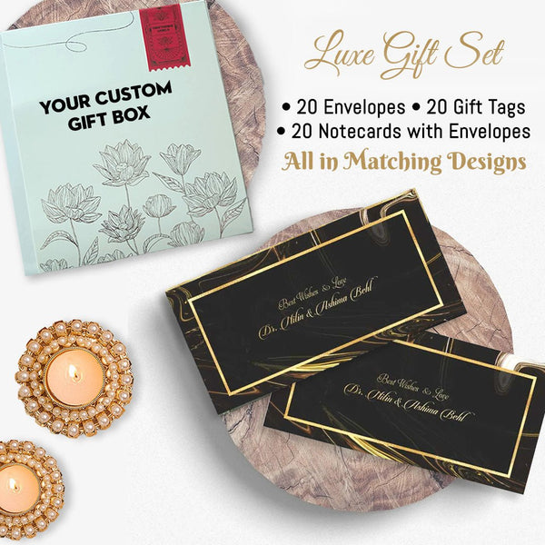Luxe Diwali Gift Stationery Sets - Chatterbox Labels - Gift Tags