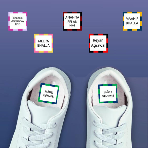 Personalised Shoe Stickers & Labels - Set of 24 - Chatterbox Labels - Shoe Labels