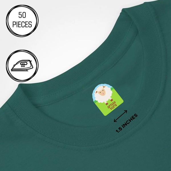 Design Heat Transfer Clothing Labels - Set of 50 - Chatterbox Labels - Clothing Labels