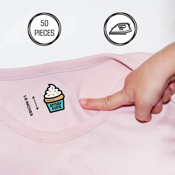 Design Heat Transfer Clothing Labels - Set of 50 - Chatterbox Labels - Clothing Labels