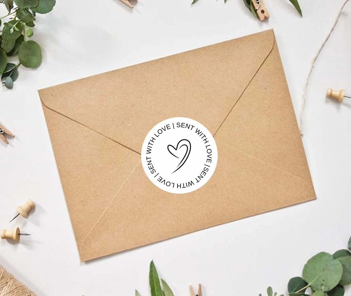 Envelope Seal Stickers - 50 pieces - Chatterbox Labels - Envelopes
