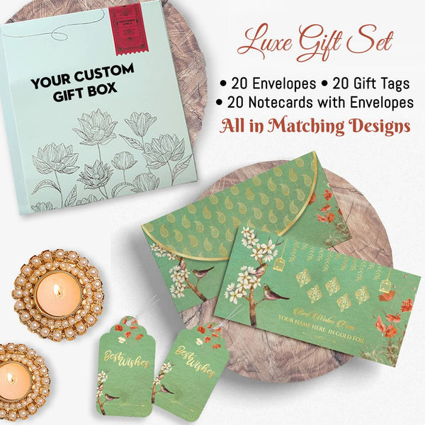 Luxe Diwali Gift Stationery Sets - Chatterbox Labels - Gift Tags