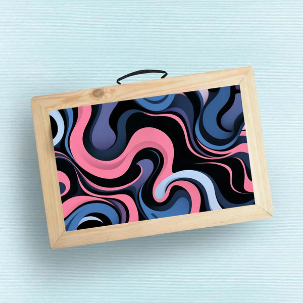 Custom Folding Desk - Infinity Swirl Design - Chatterbox Labels - Folding Table