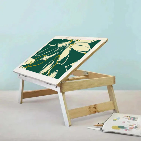 Custom Folding Desk - Olive Blossom Design - Chatterbox Labels - Folding Table