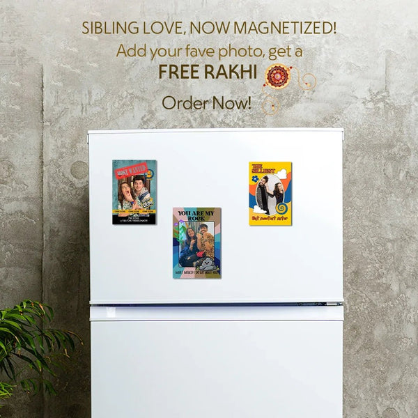 Personalised Fridge Magnets with Photos - Rakhi Special - Chatterbox Labels - Fridge Magnets