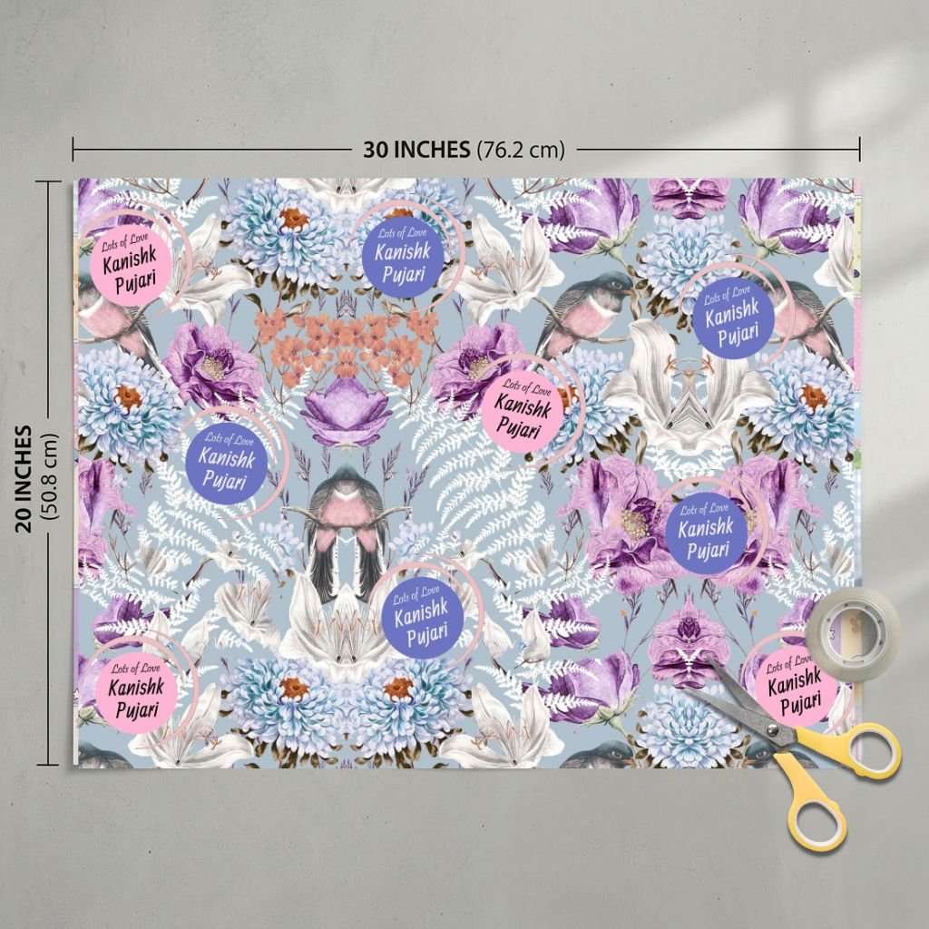 Custom Gift Wrapping Paper - Bespoke Garden Whispers - Chatterbox Labels - Wrapping Paper