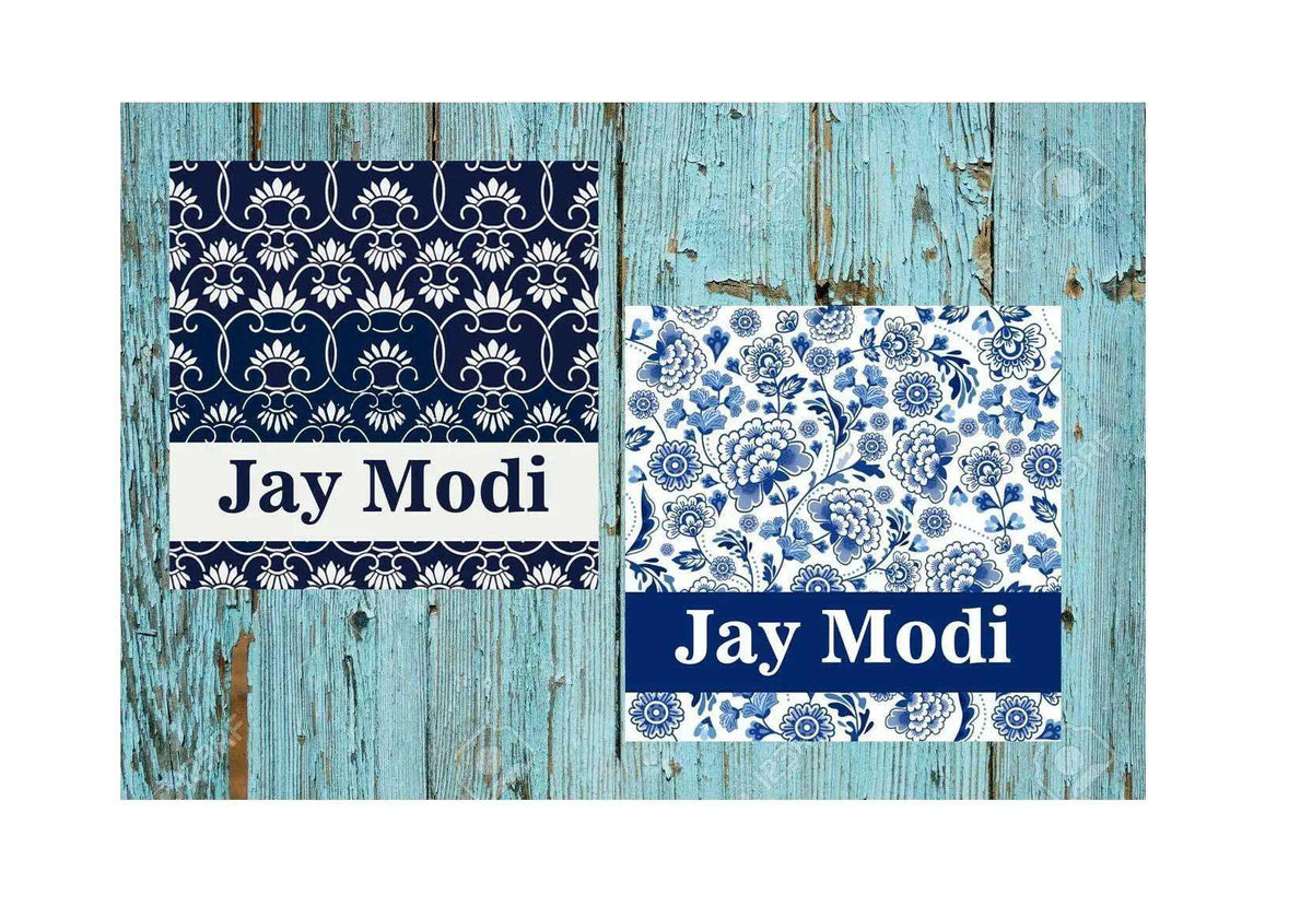 Gift tags / Gift Stickers - Blue Filigree - Chatterbox Labels - Gift Tags