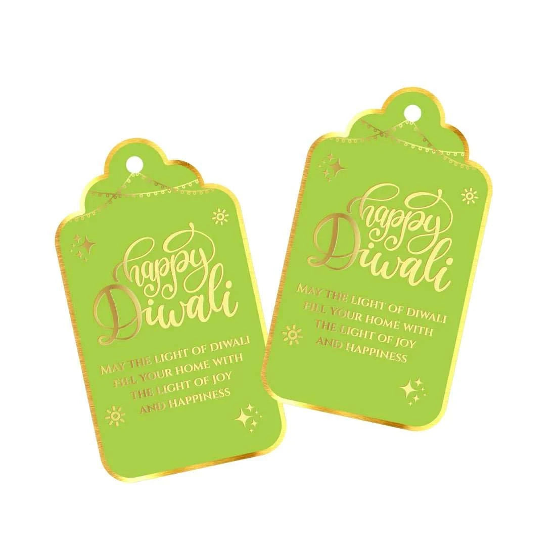 Happy Diwali Gold Foil Gift Tags - Ethereal Green - Chatterbox Labels - Gift Tags