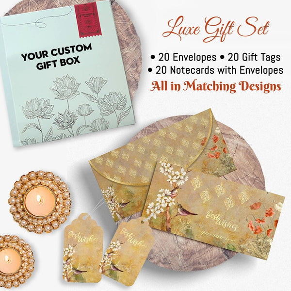 Luxe Diwali Gift Stationery Sets - Chatterbox Labels - Gift Tags