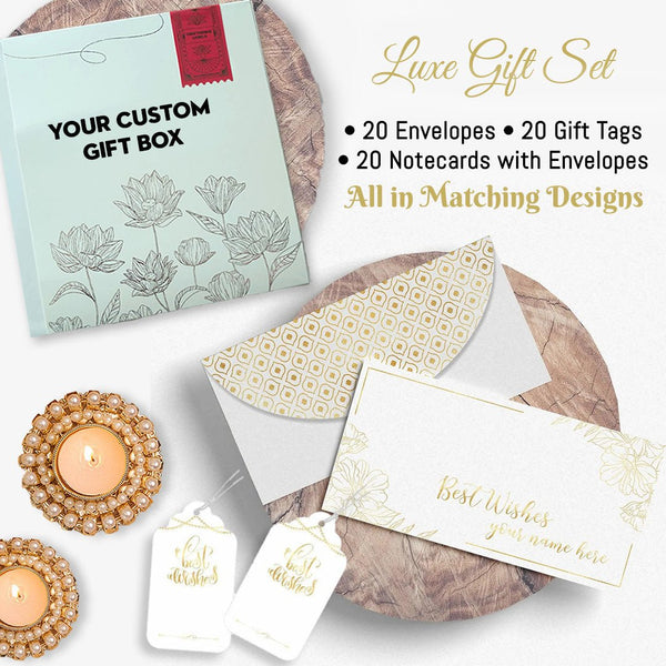 Luxe Diwali Gift Stationery Sets - Chatterbox Labels - Gift Tags