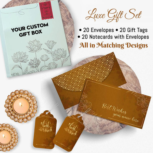 Luxe Diwali Gift Stationery Sets - Chatterbox Labels - Gift Tags