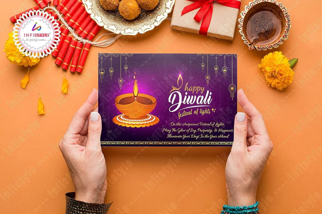 Happy Diwali Celebration Greeting Cards with Envelope