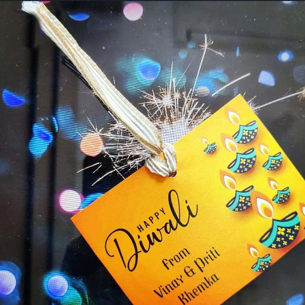 Happy Diwali Gift Tags/Gift Stickers - Motif diyas design - Chatterbox Labels - Gift Tags
