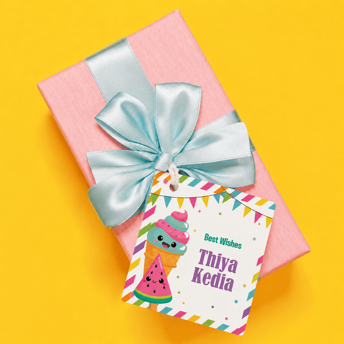 Personalised Gift tags / Gift Stickers - Ice Cream Design - Chatterbox Labels - Gift Tags
