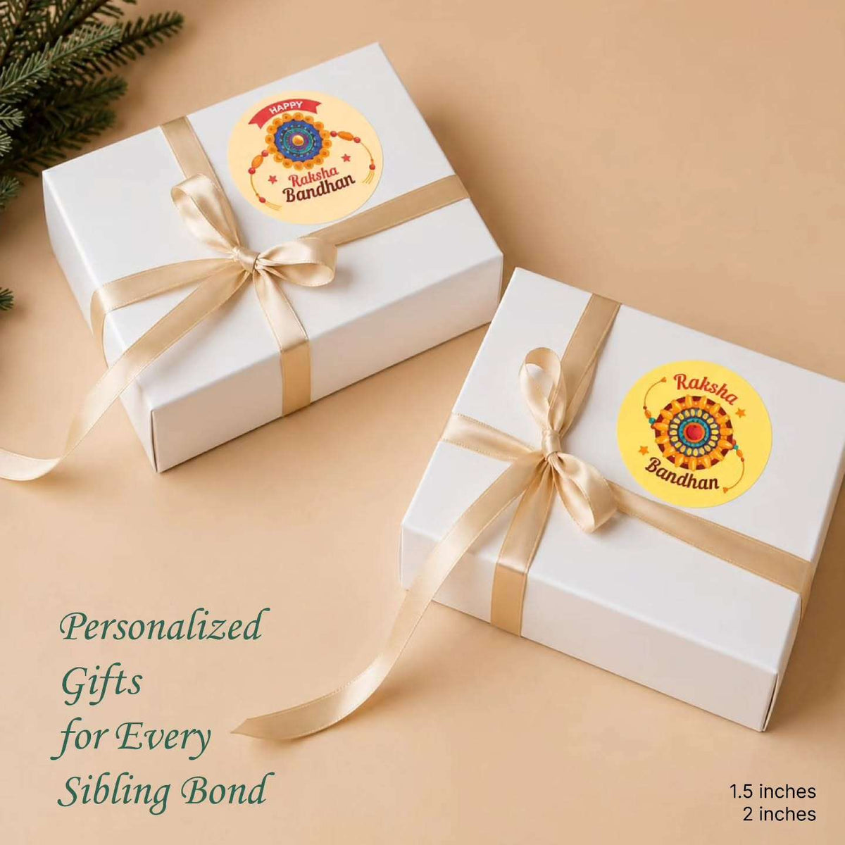 Happy Rakhi Gift Stickers- Rakshabandhan Gift Labels - Chatterbox Labels-Gift Tags