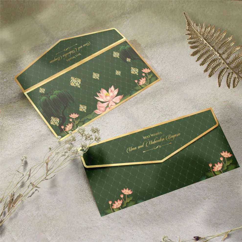 Luxe Money Envelopes - Lotus Serenity - Set of 20 - Chatterbox Labels - Luxe Envelopes