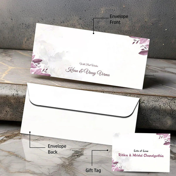 Personalised Money Envelopes - Lilac Mist - Set of 20 - Chatterbox Labels - Envelopes