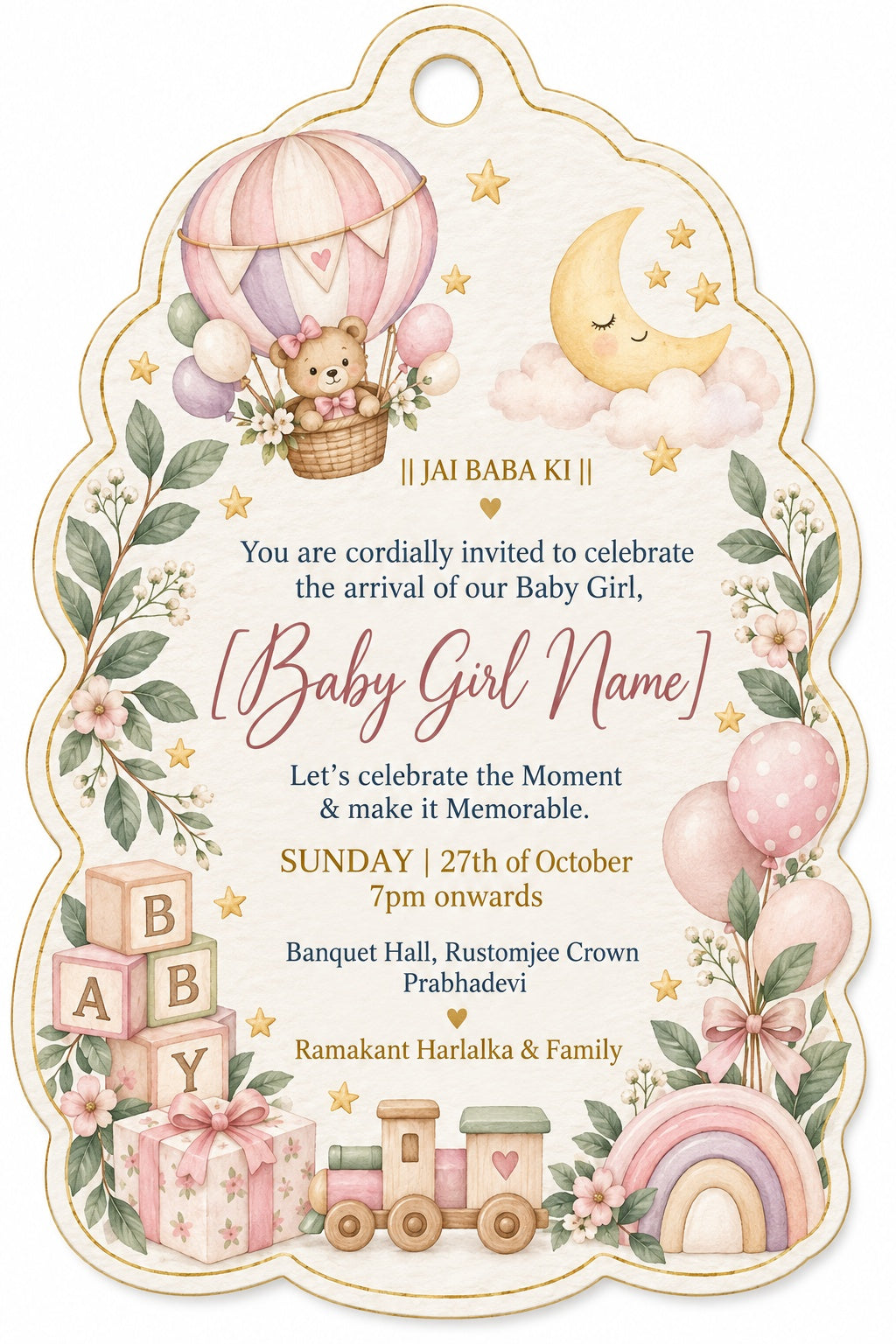 Baby Shower & Birth Announcement Gift Tags in a Little Sky Design